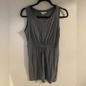 Boden Navy and White Striped Nautical Coastal Grandma Basic Cotton Tank Dress